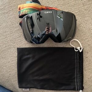 Giro Black Reflective Goggles with Colorful Strap